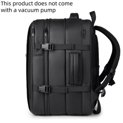 Traveling Bag Vacuum Compression With Air Pump Device 17-Inch Backpack, Waterproof Oxford Fabric